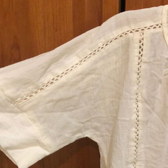 Super Pretty Small Ellison s/sb shirt-ivory - Picture 3 of 5